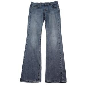 Calvin Klein Pants Womens 7 Blue Bootcut Low Rise Button Medium Wash Denim Jeans